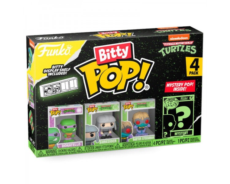 Blister 4 Figuras Bitty Pop Tortugas Ninja Donatello