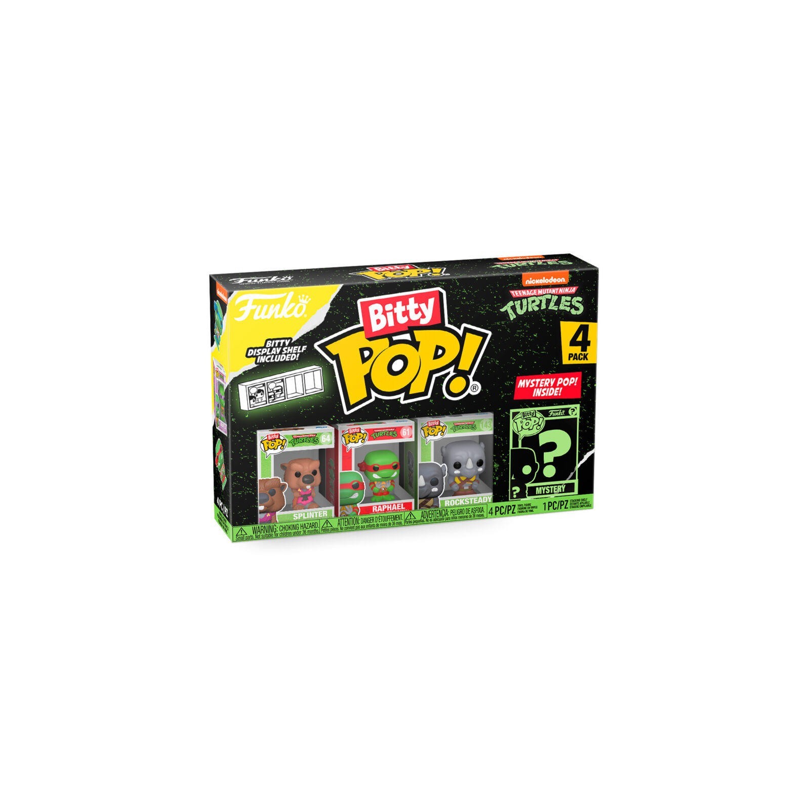 Blister 4 Figuras Bitty Pop Tortugas Ninja Splinter