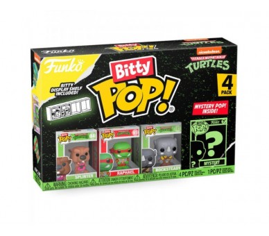 Blister 4 Figuras Bitty Pop Tortugas Ninja Splinter