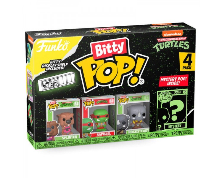 Blister 4 Figuras Bitty Pop Tortugas Ninja Splinter