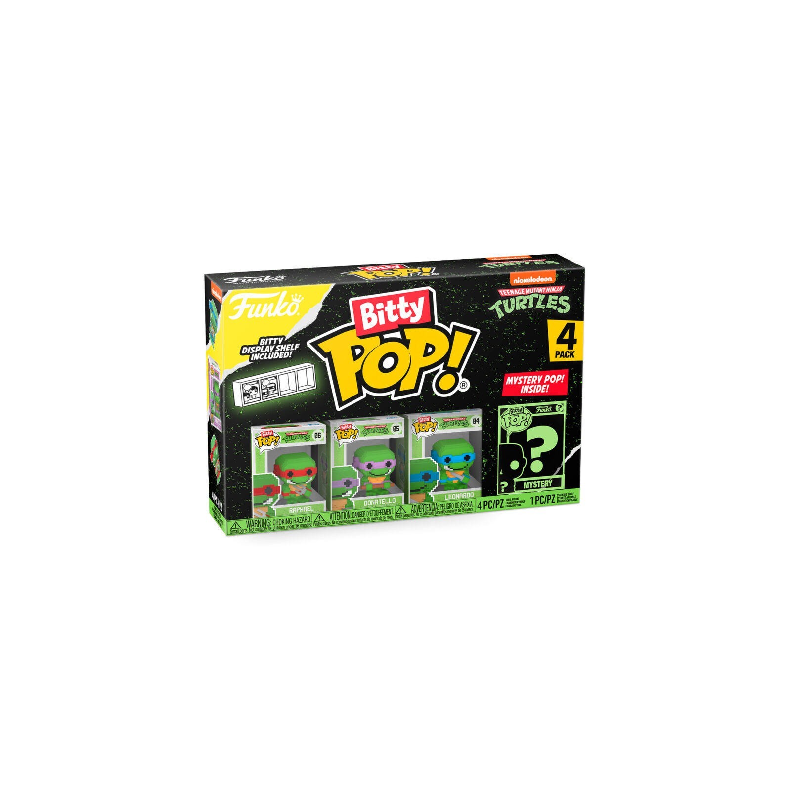 Blister 4 Figuras Bitty Pop Tortugas Ninja Blit