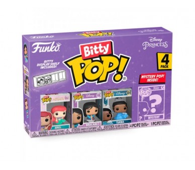 Blister 4 Figuras Bitty Pop Disney Princesas Ariel