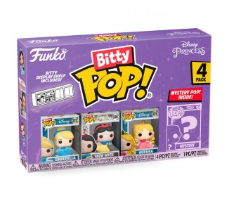 Blister 4 Figuras Bitty Pop Disney Princesas Cenicienta