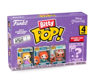 Blister 4 Figuras Bitty Pop Disney Princesas Rapunzel