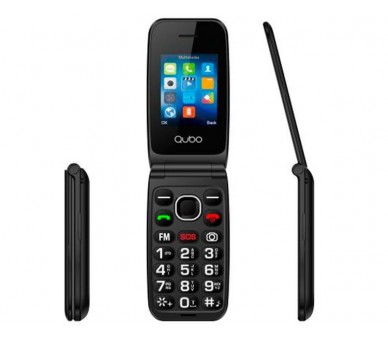 Telefono Qubo Neo2Nw Bk 2,4 Negro Sos