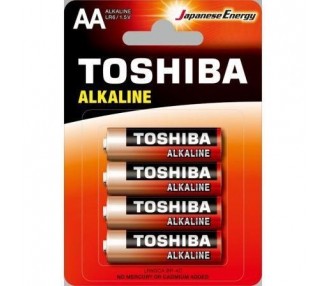 Pack De 4 Pilas Aa Toshiba Alkaline Lr6/ 1.5V/ Alcalinas