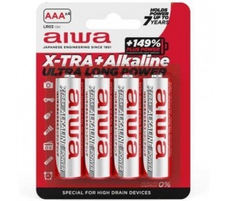 Pack De 4 Pilas Aaa Aiwa X-Tra+Alcaline Lr03/ 1.5V/ Alcalina