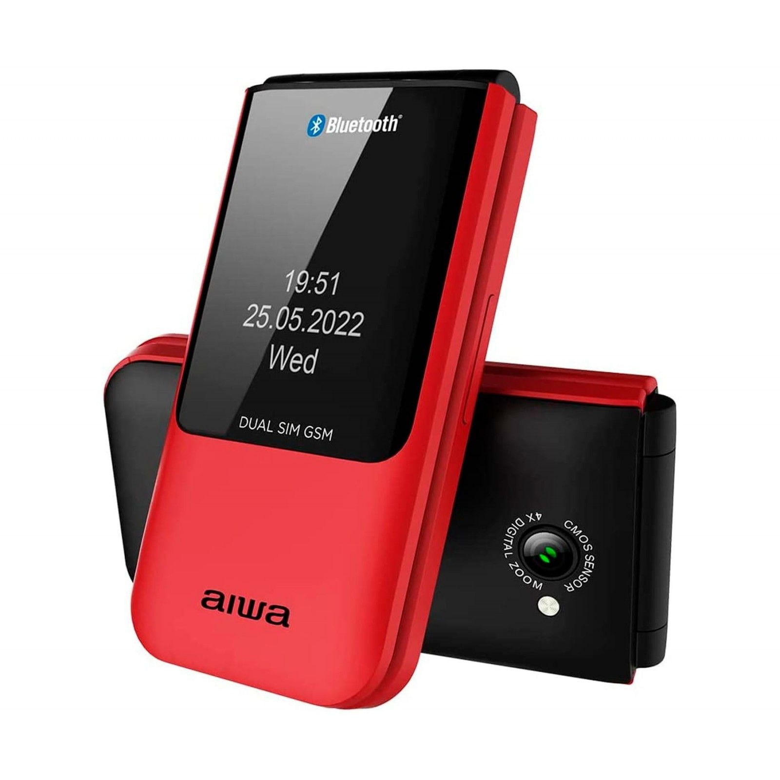 Teléfono Móvil Aiwa Fp-24Rd Para Personas Mayores/ Rojo