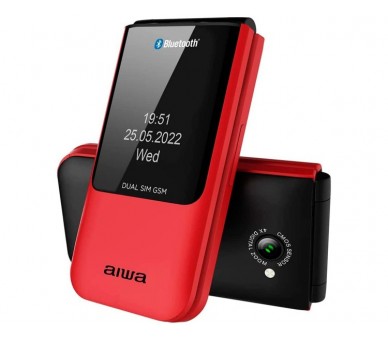 Teléfono Móvil Aiwa Fp-24Rd Para Personas Mayores/ Rojo