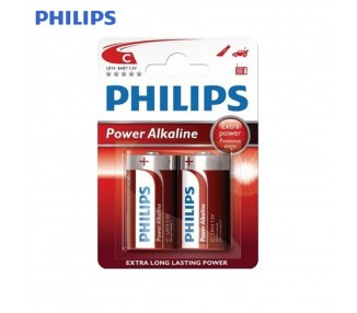 Pack De 2 Pilas C Philips Lr14P2B/10/ 1.5V/ Alcalinas