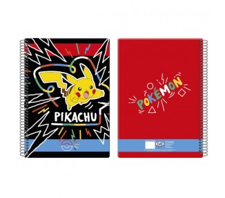 Cuaderno Folio 80 Hojas Colorful Pokémon