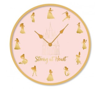 Reloj De Pared Disney Princesas Fuerte De Corazón