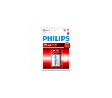 Pilas Philips Power Alkaline Bateria 9V