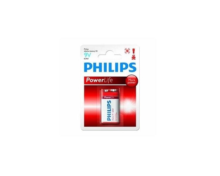 Pilas Philips Power Alkaline Bateria 9V