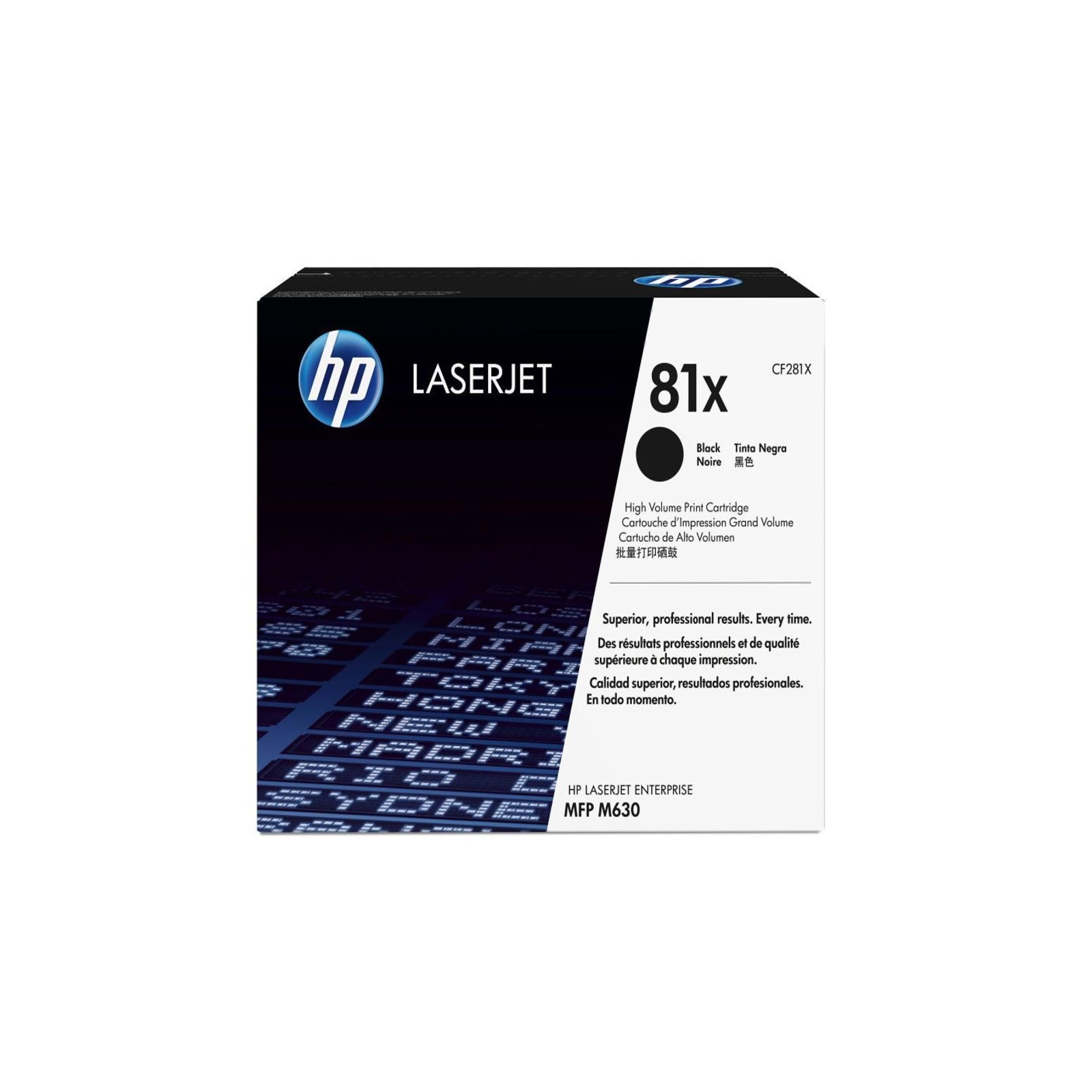 Toner Hp Cf281X  Negro Nº 81X 25000Pag