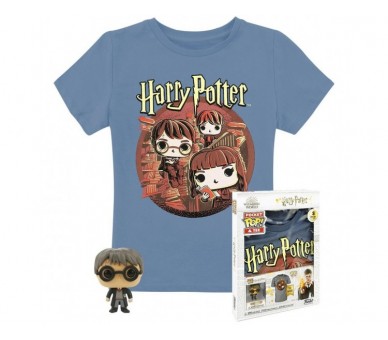 Pop & Tee Harry Potter Funko + Camiseta Trio Talla Xl