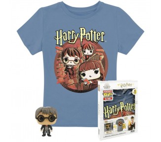 Pop & Tee Harry Potter Funko + Camiseta Trio Talla L