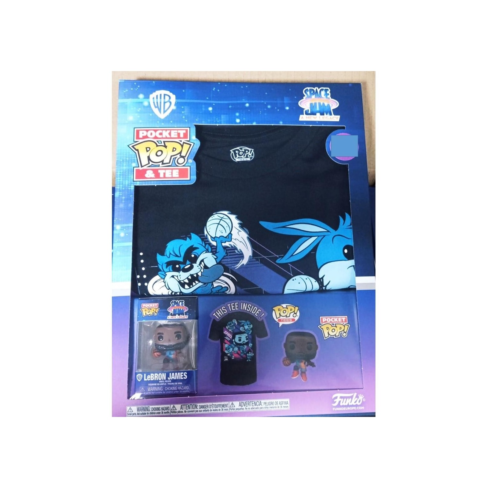 Pop & Tee Space Jam Looney Tunes Lebron James Funko + Camise