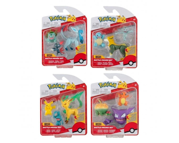 Pack De 3 Fuguras Pokemon Batalla Ola 10 Surtido De 4