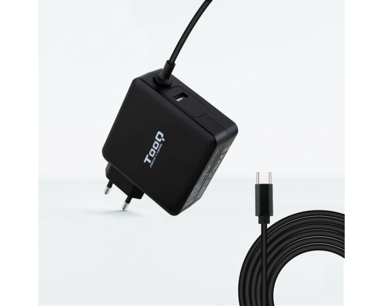 CARGADOR PORTATIL TOOQ USB C PD30 65W NEGRO