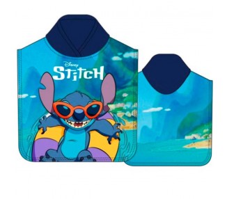 Poncho Toalla Stitch Disney Microfibra