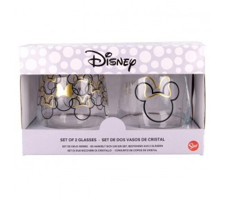 Set 2 Vasos De Cristal Minnie Mouse