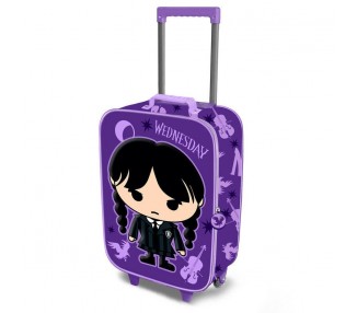 Maleta Trolley 3D Chibi Miercoles