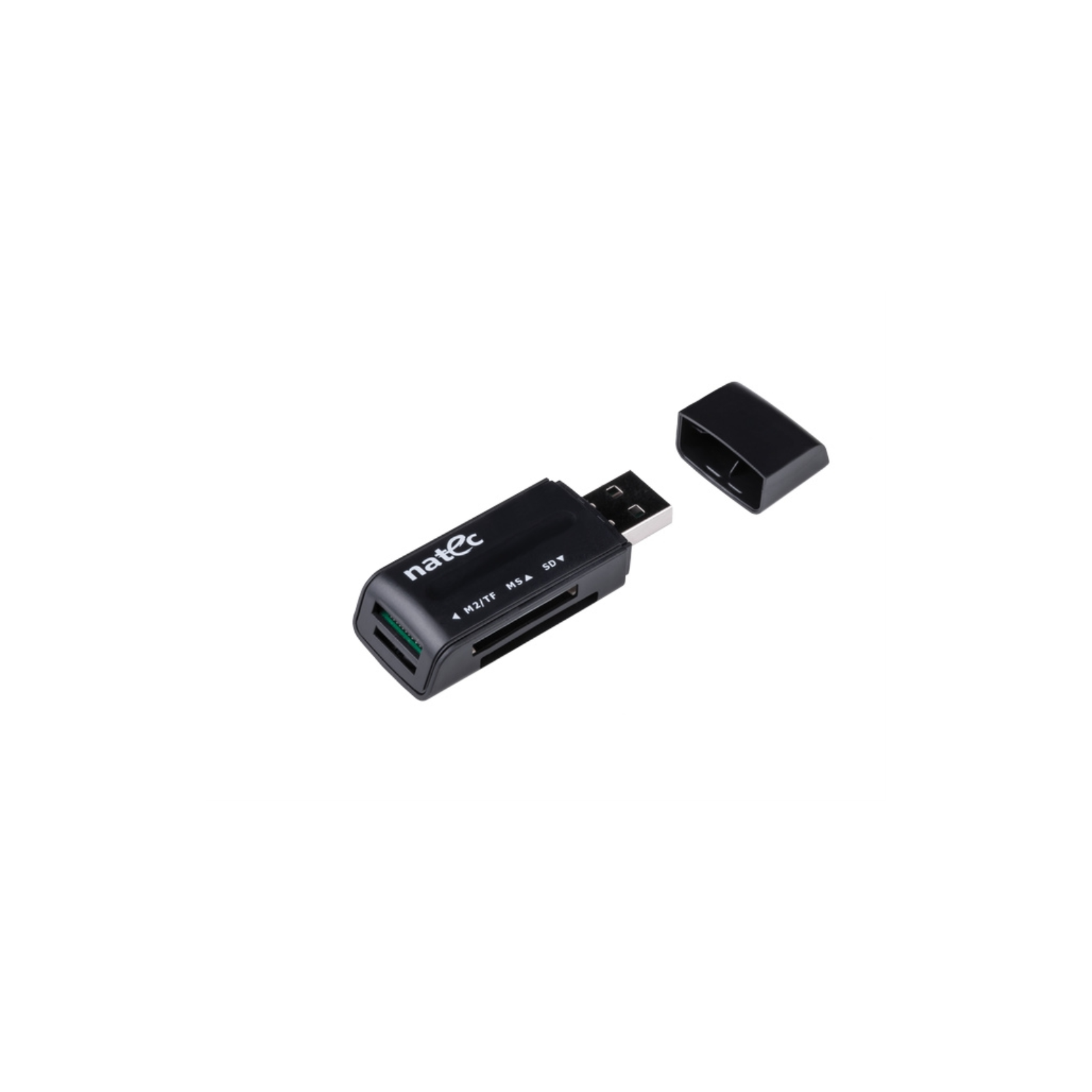 LECTOR DE TARJETAS NATEC MINI ANT 3 SDHC MMC M2 MICROSD USB 20 NEGRO