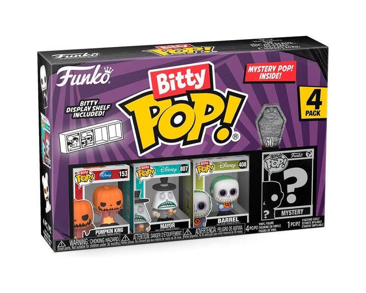 Blister 4 Figuras Bitty Pop Disney Pesadilla Antes De Navida