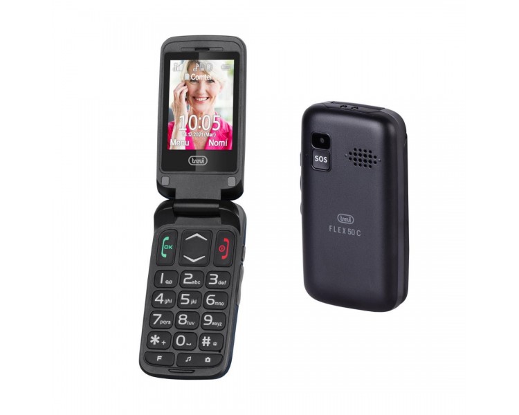 Telefono Trevi Flex 50C 2,4 Sos Negro