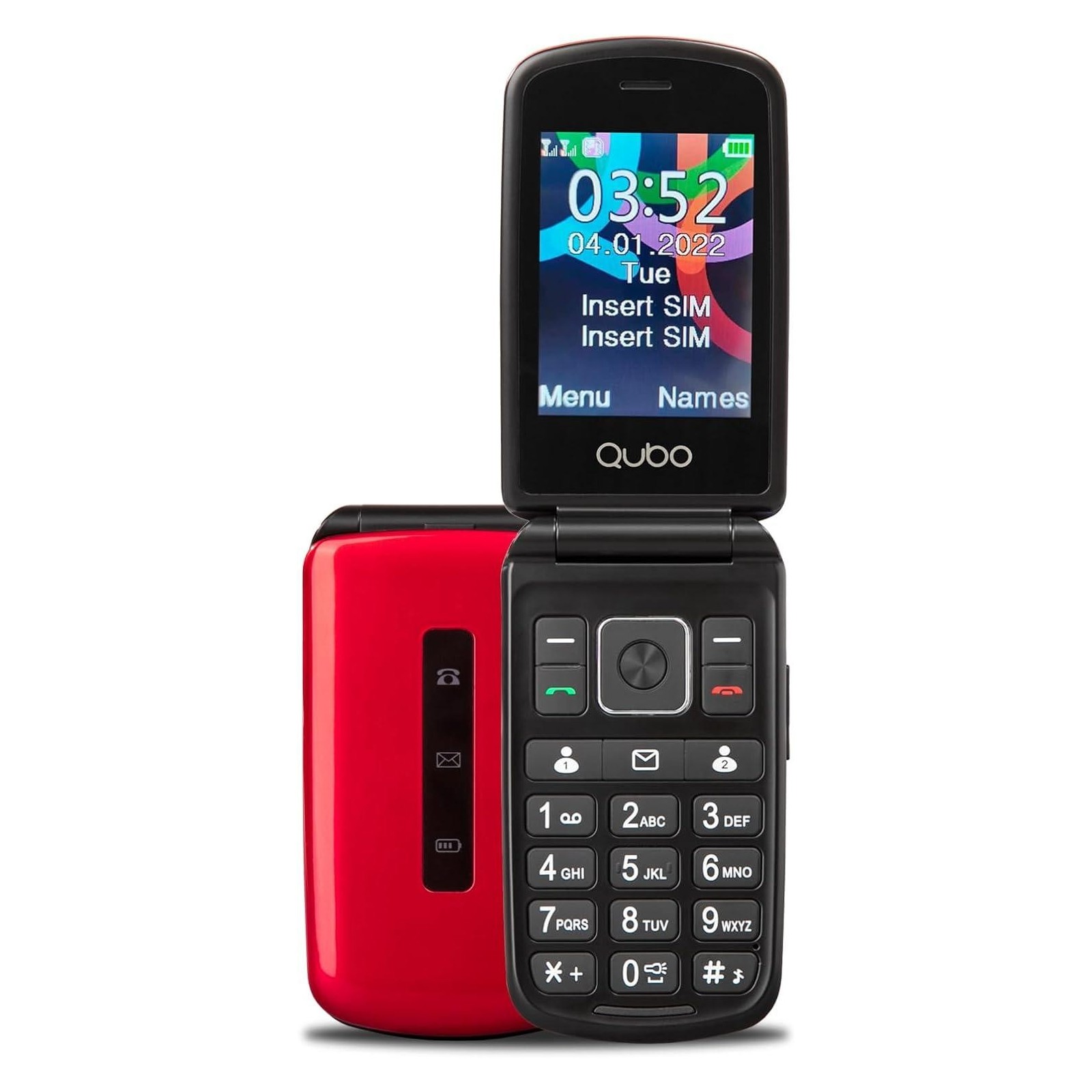 Teléfono Qubo P210Nw Rd 2,8 Rojo Sos