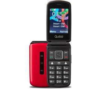 Teléfono Qubo P210Nw Rd 2,8 Rojo Sos