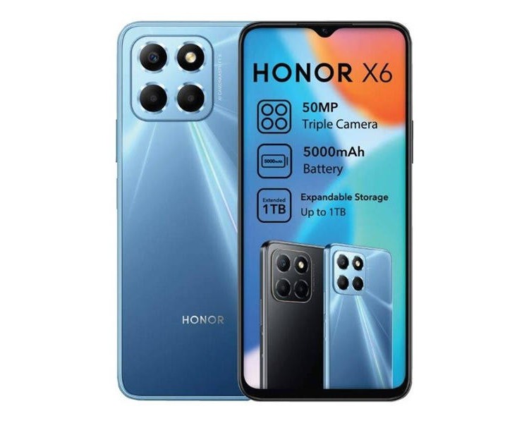 Smartphone Honor X6 6,5"Hd 4Gb/64Gb Ocean Blue 50Mpx/5Mp Bat