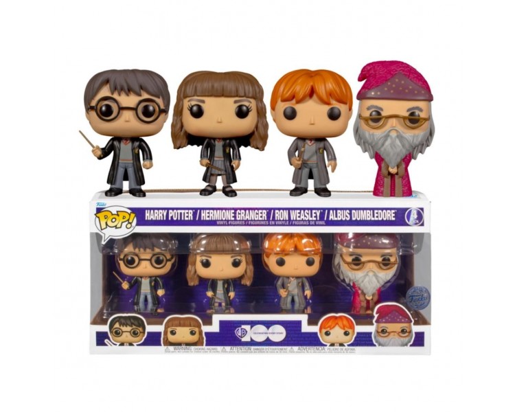 Funko Pop Harry Potter Pack 4 Figuras Harry Hermione Dumbled