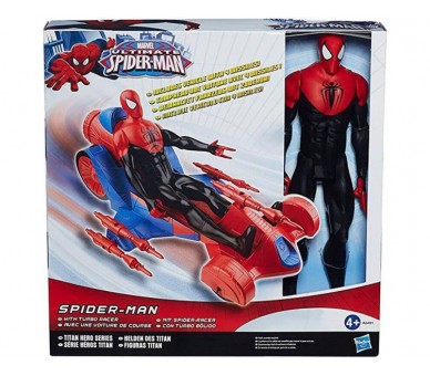 Figura Spiderman + Vehiculo Titan Hero Series Marvel