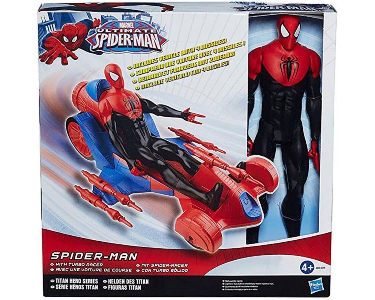 Figura Spiderman + Vehiculo Titan Hero Series Marvel