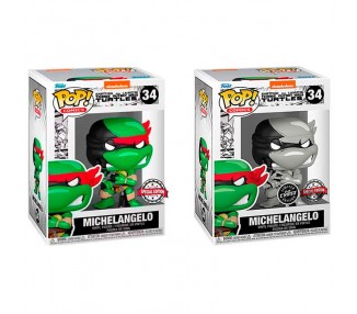 Figura Pop Tortugas Ninja Michelangelo Exclusive 5 + 1 Chase