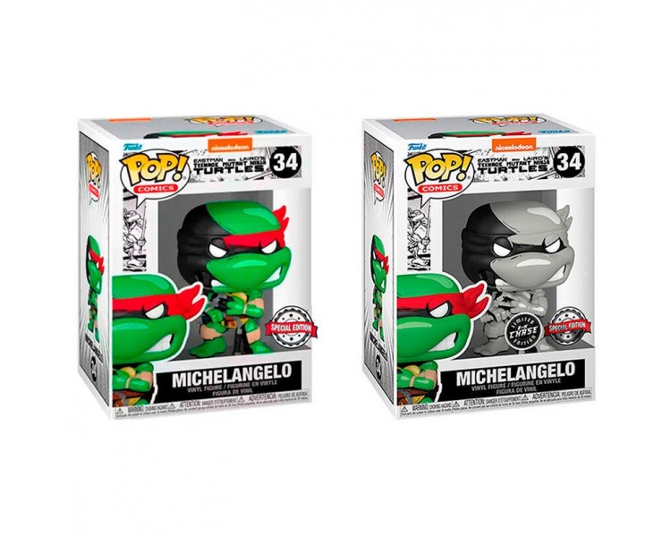 Figura Pop Tortugas Ninja Michelangelo Exclusive 5 + 1 Chase