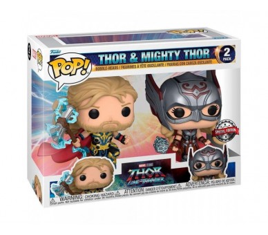 Blister 2 Figuras Pop Marvel Thor Love And Thunder Thor & Mi