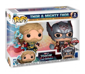 Blister 2 Figuras Pop Marvel Thor Love And Thunder Thor & Mi