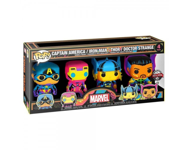 Blister 4 Figuras Pop Marvel Exclusive