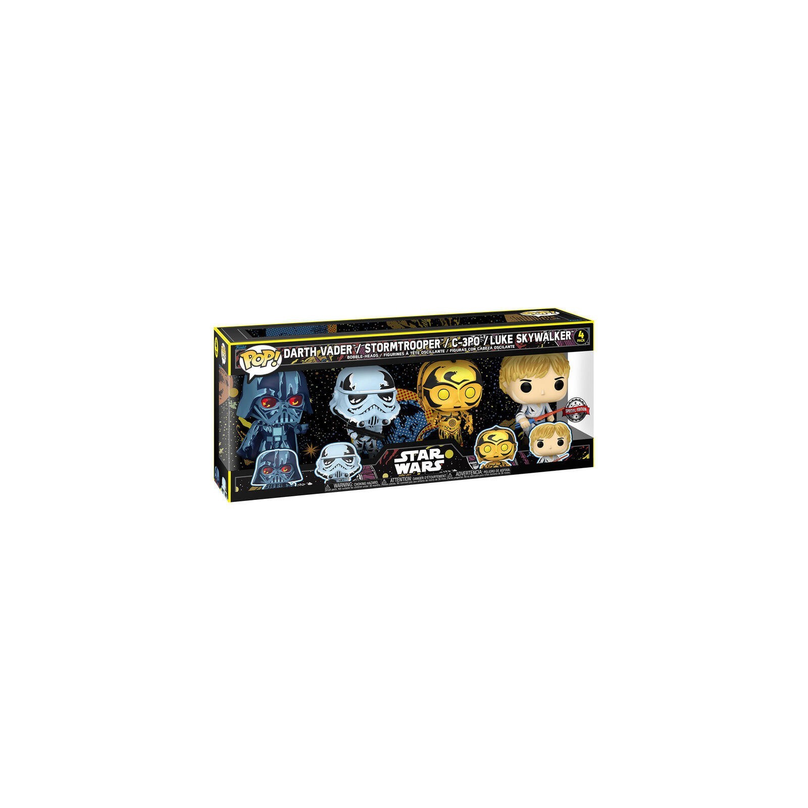 Blister 4 Figuras Pop Star Wars Exclusive