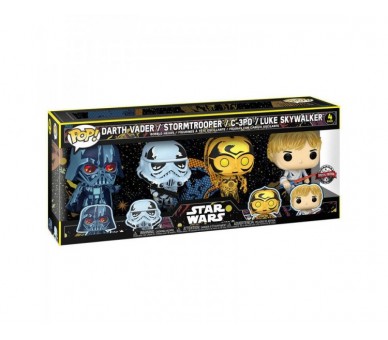 Blister 4 Figuras Pop Star Wars Exclusive