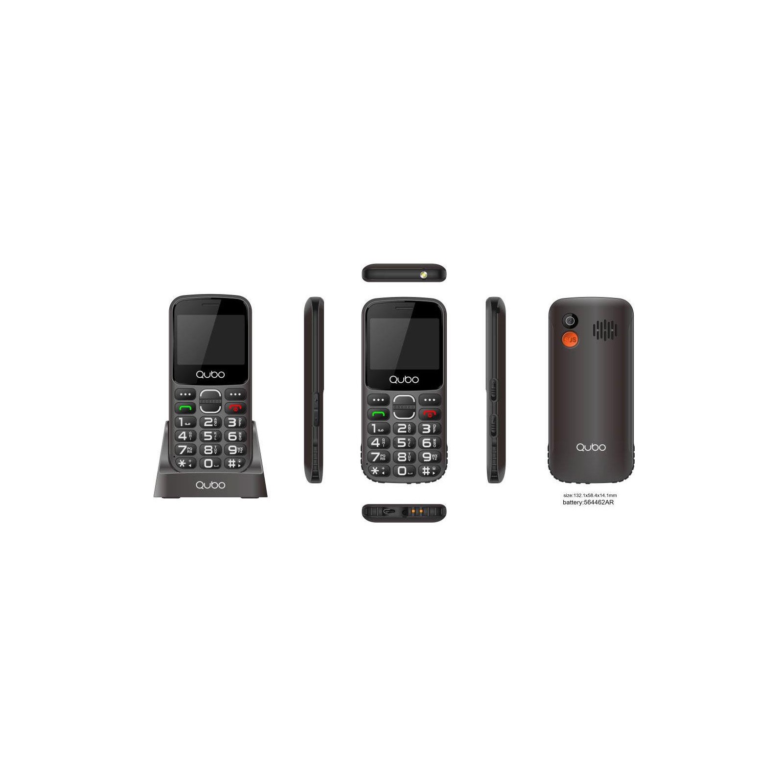 Telefono Qubo X-230 Bkc Negro 2,31 + Base