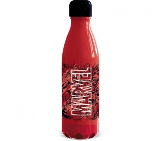 Botella De Plástico Ilustración Cómic Marvel (Rojo) 660 Ml