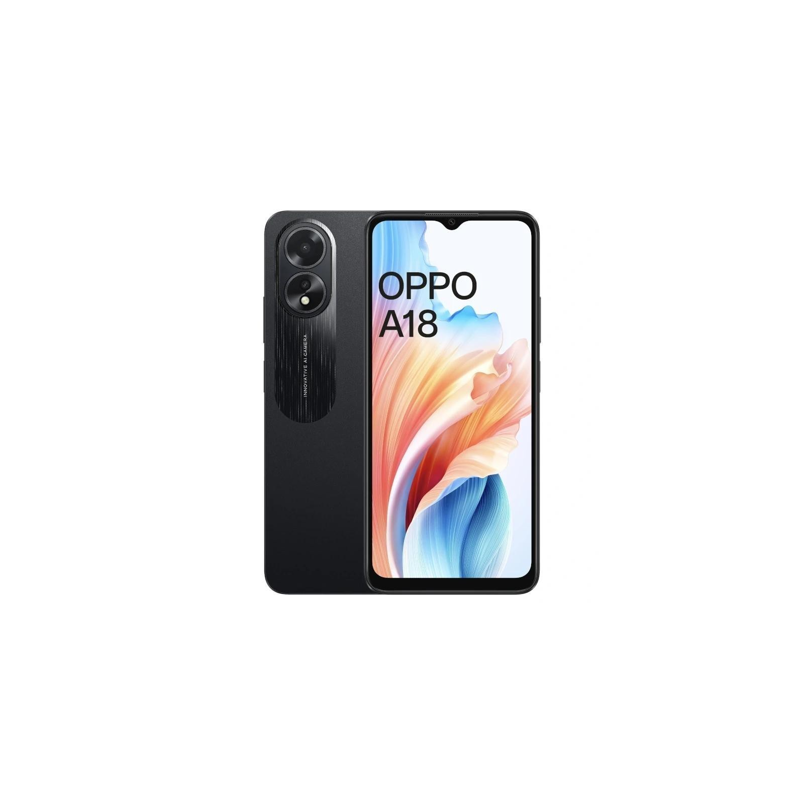 Smartphone Oppo A18 6.56" Hd+ 4Gb(+4) 128Gb Glowing Black