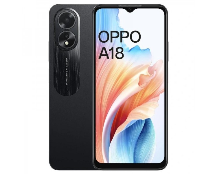 Smartphone Oppo A18 6.56" Hd+ 4Gb(+4) 128Gb Glowing Black