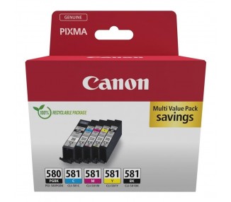 Multipack Canon Pgi - 580 Pgbk + Cli - 581 Cymbk