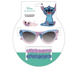 Set Belleza + Gafas Sol Stitch Disney 6 Unidades