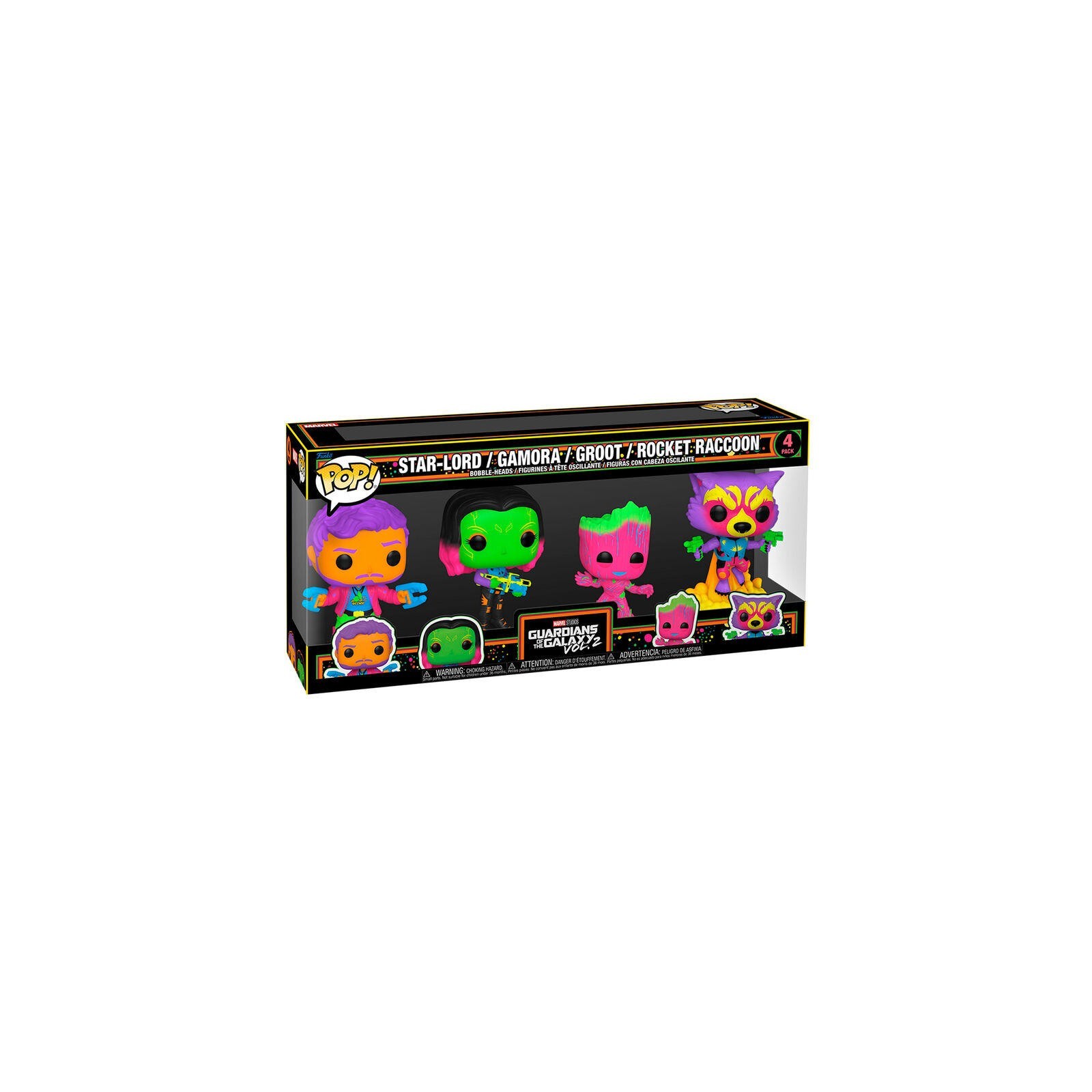 Blister 4 Figuras Pop Marvel Guardianes De La Galaxia 2 Excl